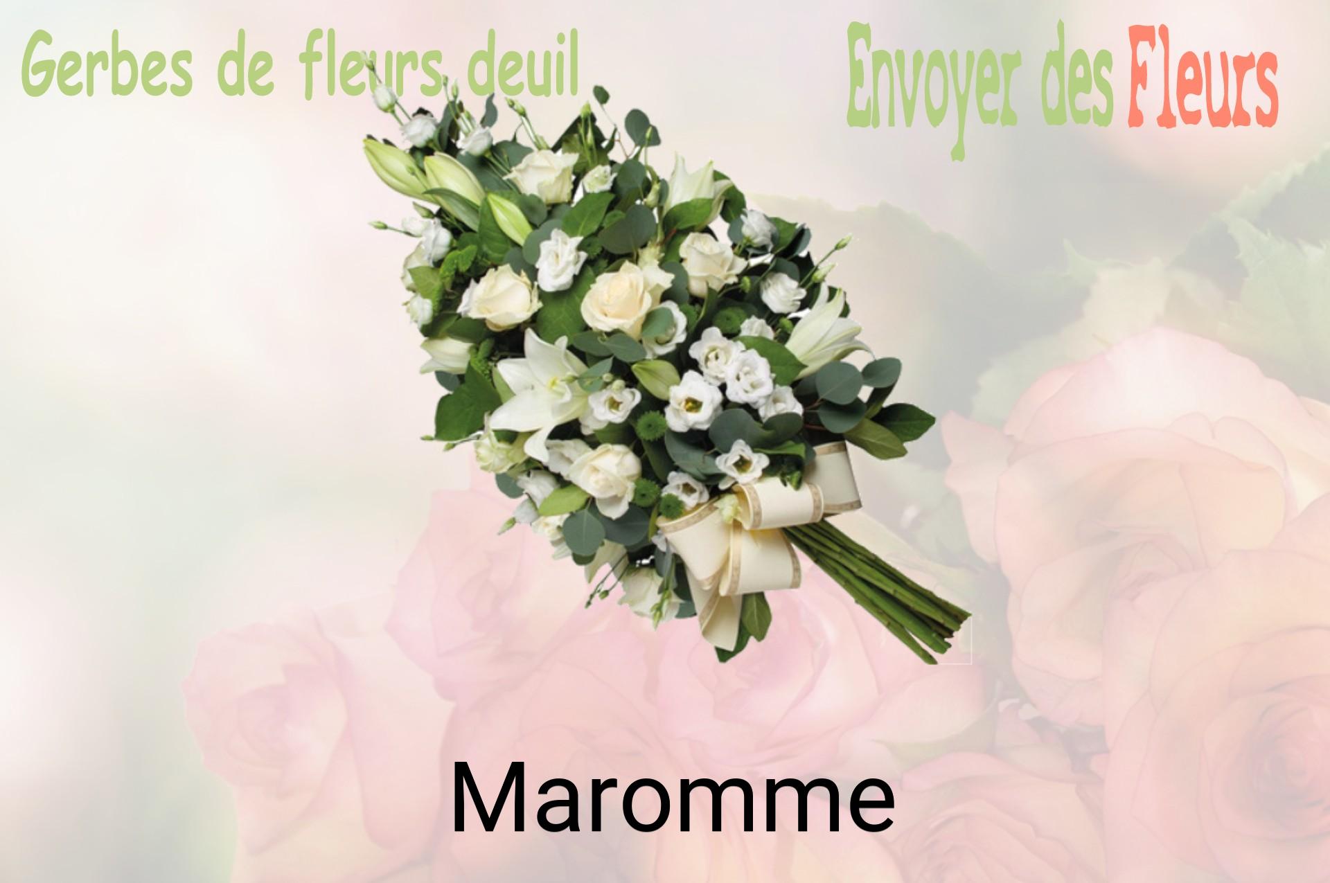 Gerbe de fleurs de deuil livrée à Maromme